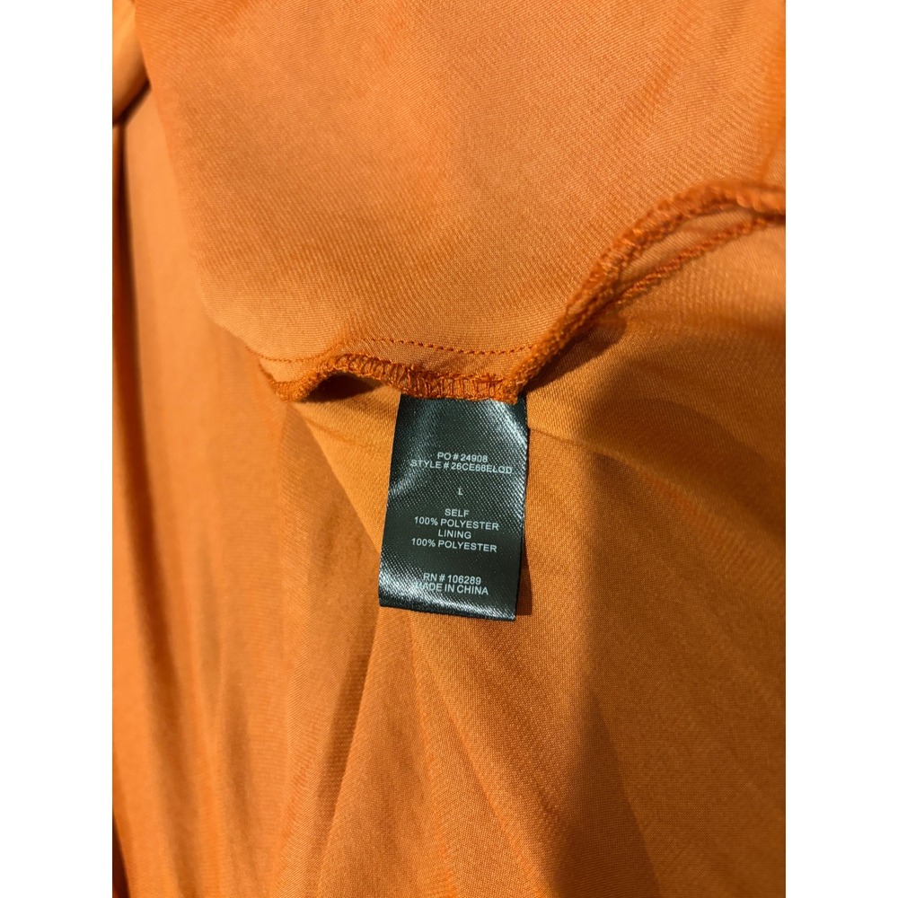 Trixxi Womens Rust Orange Tie Front High Low Midi Dress Short Sleeve Size L - Picture 8 of 8